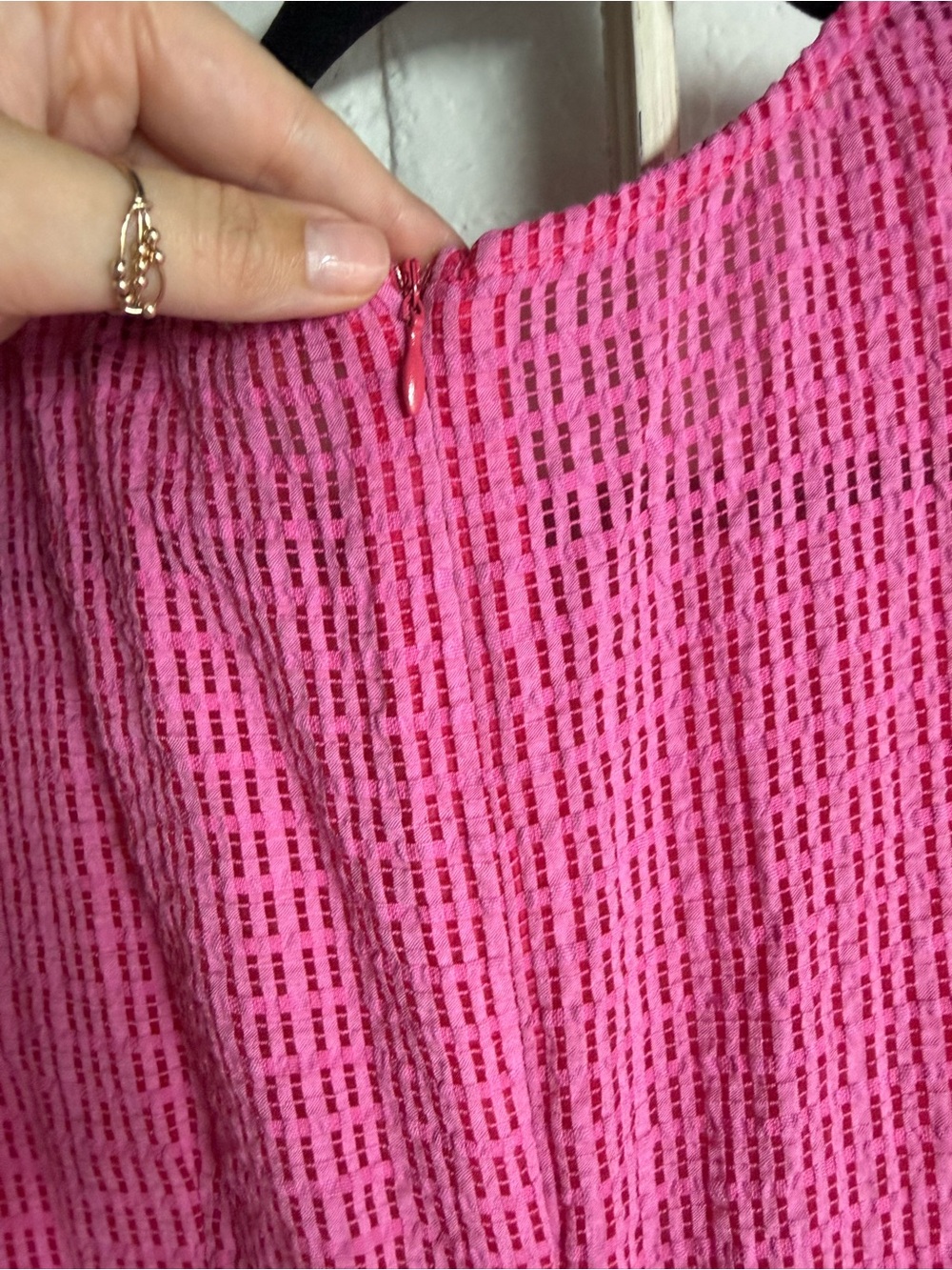 Lulu's Hot Pink Textured Cutout Midi Dress - Picture 12 of 13